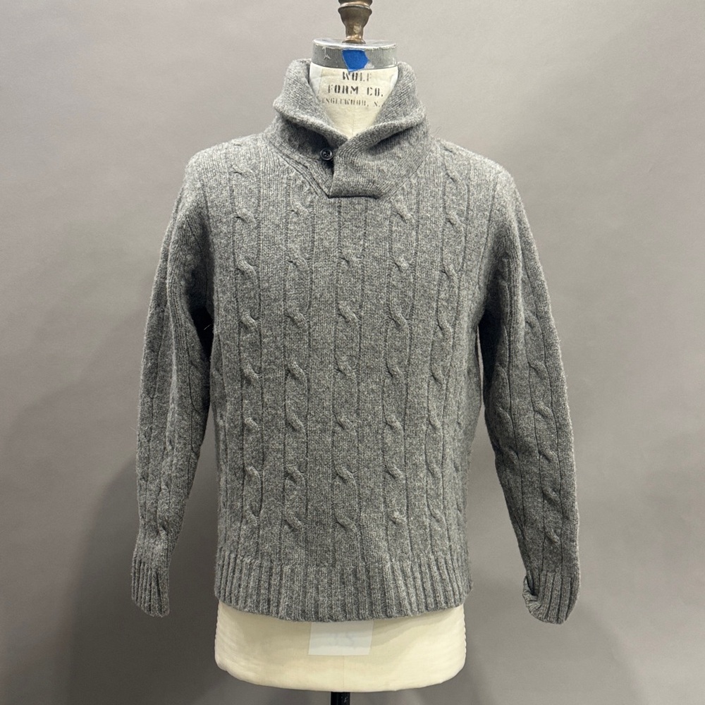 J Crew Gray Cable Knit Men's Sweater/ or Unisex Size XL